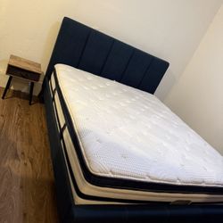 Upholstery California King Size Bed- Mattress 