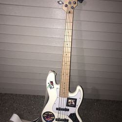 5 String Bass Guitar And Rumble Amp