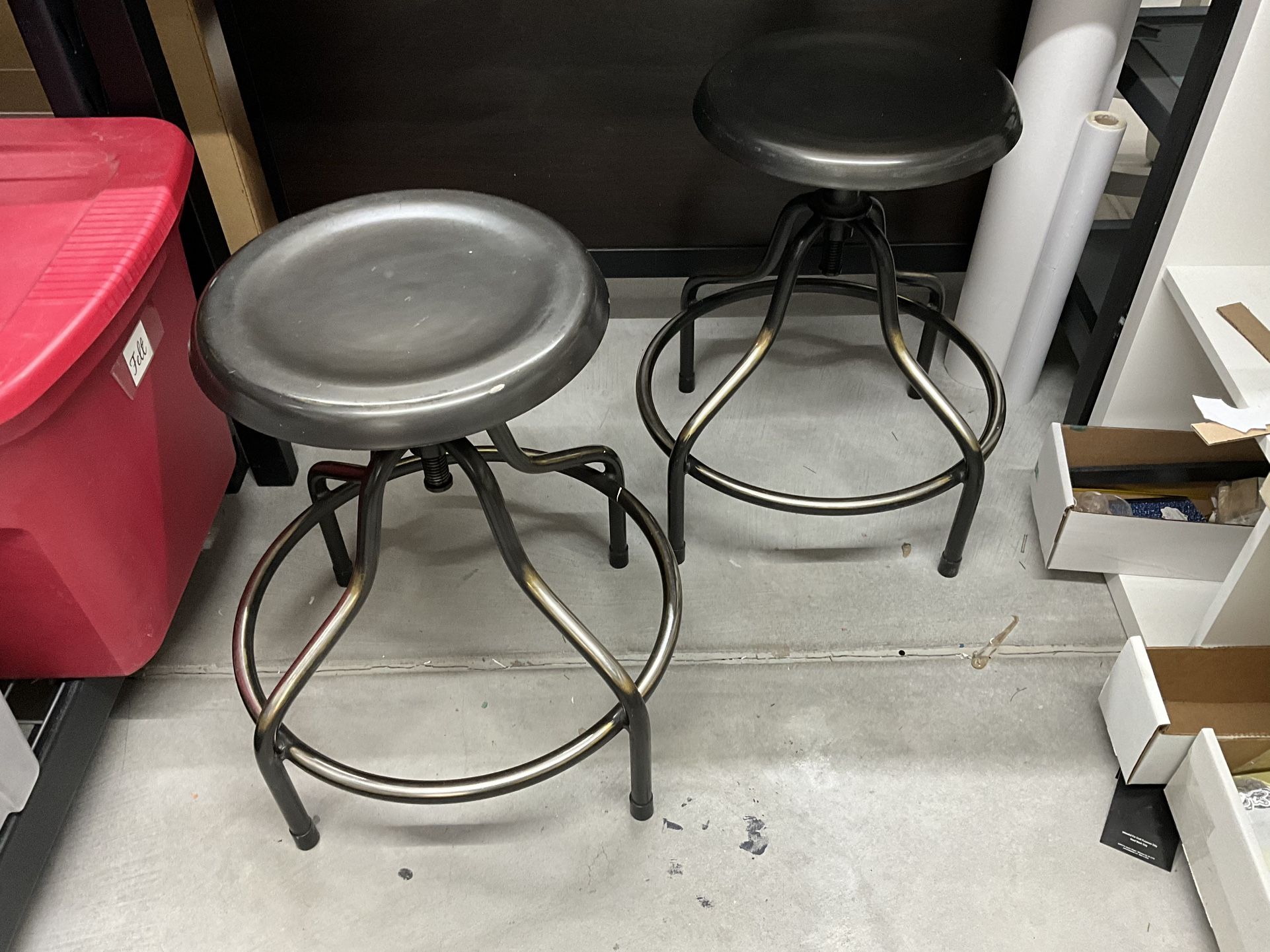 Set Of 2 Metal Stools