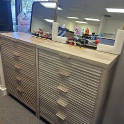 Chest of Drawers, 5 Drawers Dresser, 43”Tall Fluted Closet Organizer for Living Room, Hallway