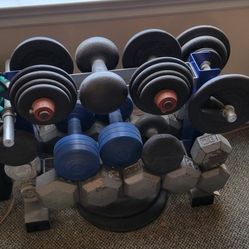 Misc Weight Set With Rack