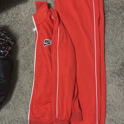 Red Nike tracksuit