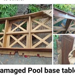 Billiard Pool Base Table Damaged Without Legs 