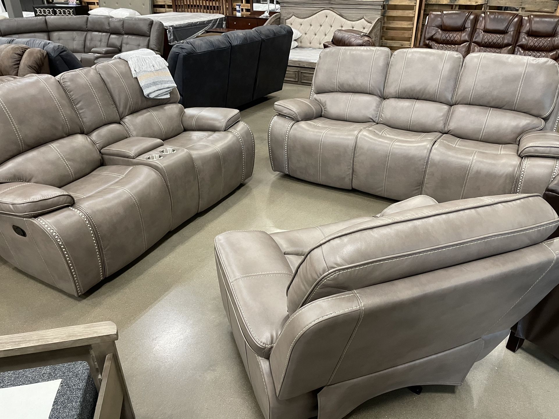 Genuine Leather Sofa Set