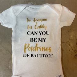 Custom Onesie For Padrinos/ Godparents