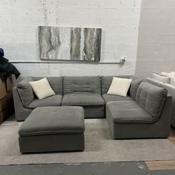 Gray Modular Sectional (New Sets In Boxes)