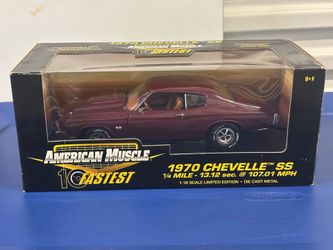 DIECAST Ertl American Muscle 10 Fastest 1970 Chevy Chevelle SS 1:18 Scale Maroon Metalic