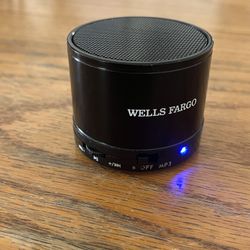 Wells Fargo Black Mini SD Drive MP3 / Bluetooth Speaker SK-S10 & MP3 / SD Drive & Has Microphone Input  