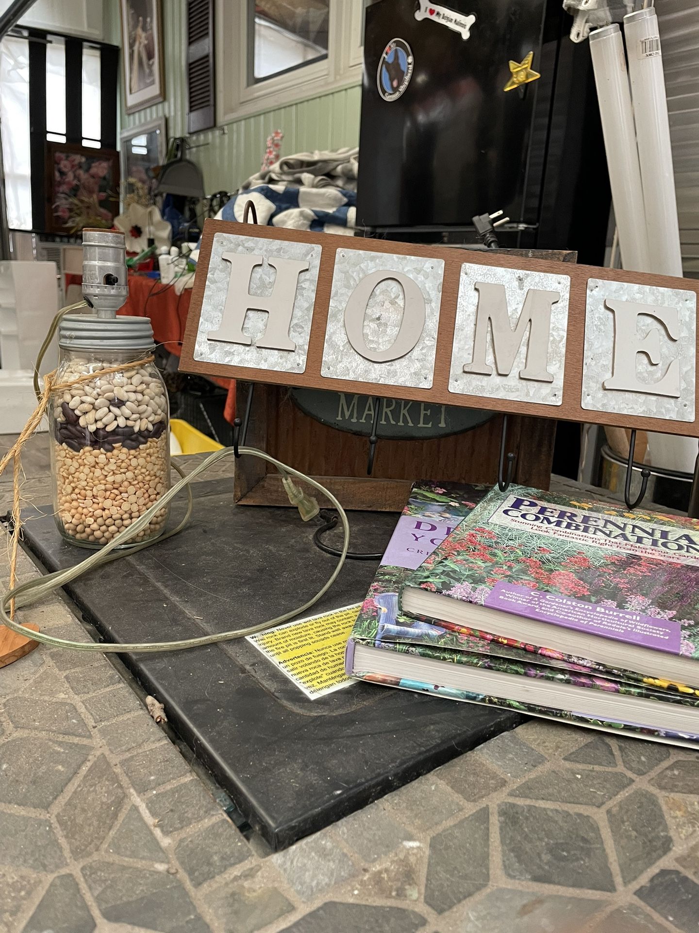 Home Sign With Hooks