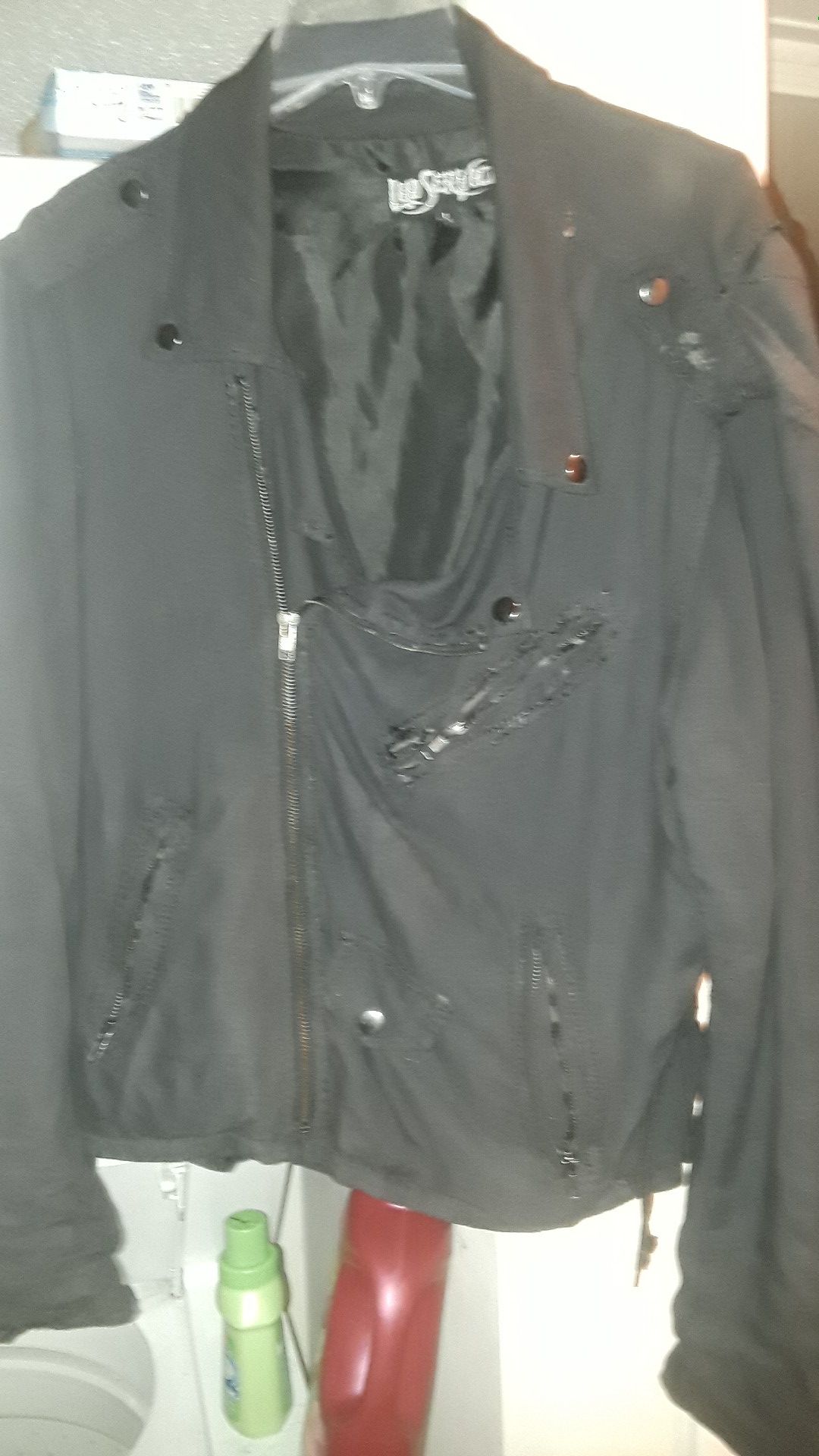 LIP SERVICE CLOTH BIKER JACKET SIZE 38 40