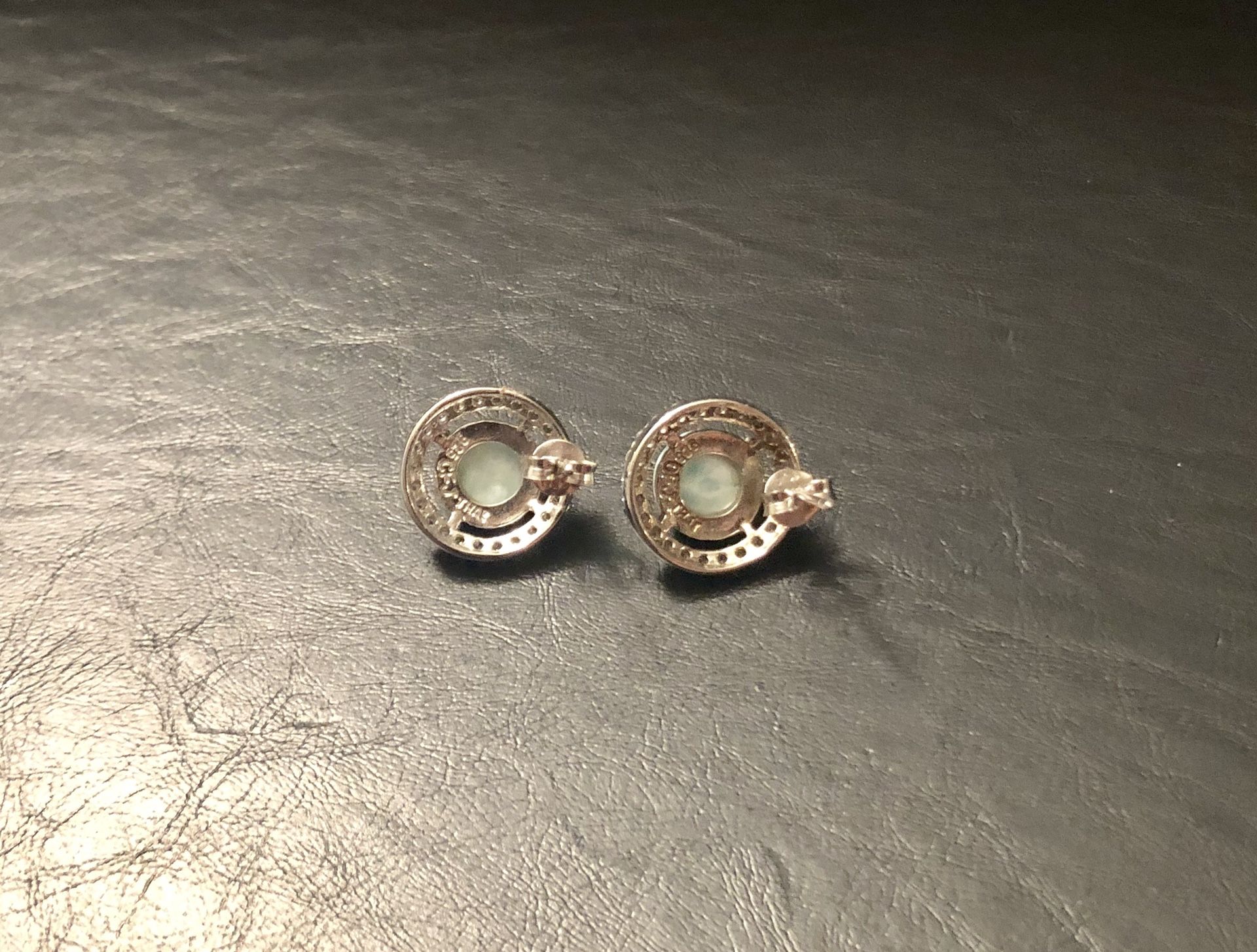 Starling Silver and turquoise bling stud earrings(in the Box)
