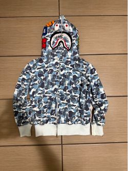 BAPE ABC Camo Shark Full Zip Hoodie 'Blue'