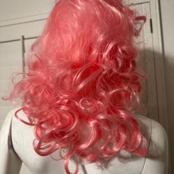 New pink wig hair cosplay rave festival costume outfit
