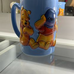 Disney Winnie The Pooh 3D Bear Blue Ceramic Mug 