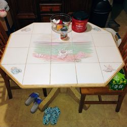 Nice Little  Table With Matching Chairs 