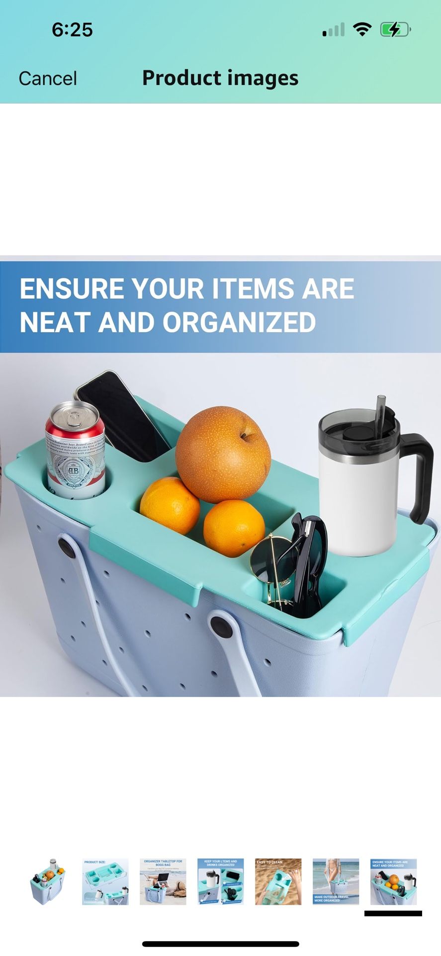 New Topper Tray for Bogg Bag – Cup Holder & Storage Lid Compatible with Bogg Bag XL - For Stanley 30 oz 40 oz – (Mint Green)