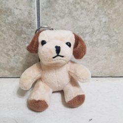 Brown Dog Plush Keychain