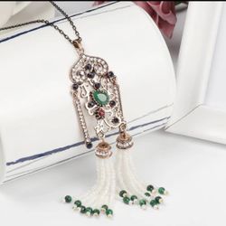 Charm Vintage Necklace Bohemian Ethnic Tassel Pendant Necklace Choker