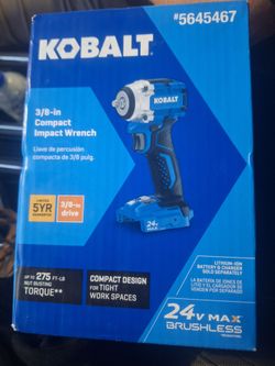Kobalt 3/8 Impact Compact Wrench 24volts