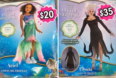 Disney Little Mermaid Costumes – Ariel Toddler 2 & Ursula Adult M