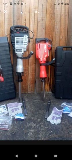NEW demolition jack Hammer red $125 grey  $180 NUEVO