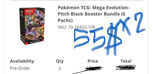 Pokemon Pitch black booster bundle