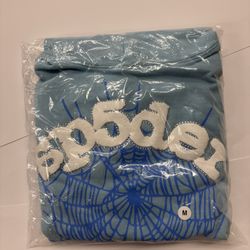 Sp5der Rhinestone Hoodie ‘sky blue’