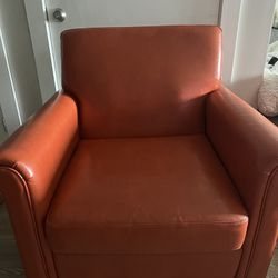 Orange Leather Chair