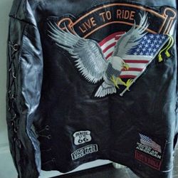 Buffalo Leather Biker Jacket XL Unisex (OBO)