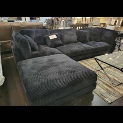 New Black Oversized Sectional 