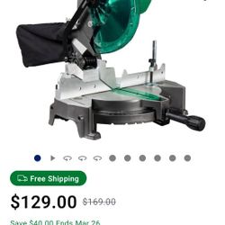 A 10" Metabo HPT Miter Saw Like New 
