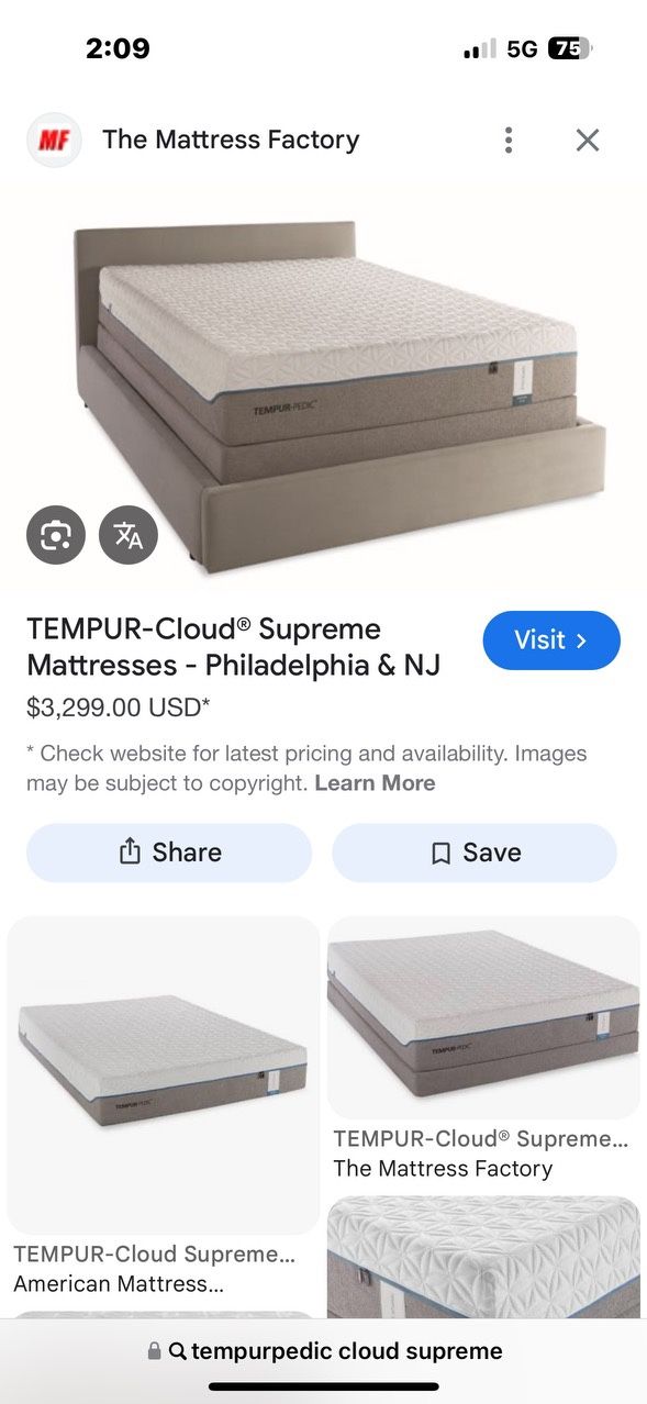 Tempur-pedic Cloud Supreme Cal King