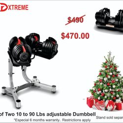 90 Lbs Adjustable Dumbbells