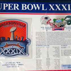 February 6, 2005 Nfl Football New England Patriots Philadelphia Eagles Super Bowl XXXIX (39) Patch 