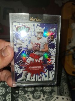 John Mateer Wild Card Slime RC #7/10 Football Card