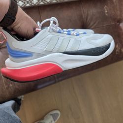 Size 11 - adidas Alphabounce Plus White Silver Blue Fusion
