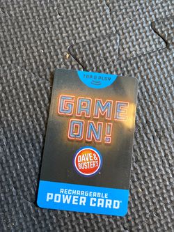 dave and busters power card with 190.2 chips