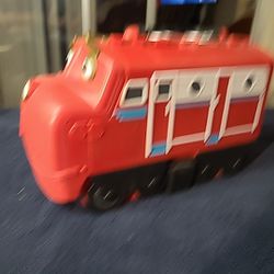 Chuggington Red 17 Slot Train Holder Carrying Case W/17 Chuggington Trains 