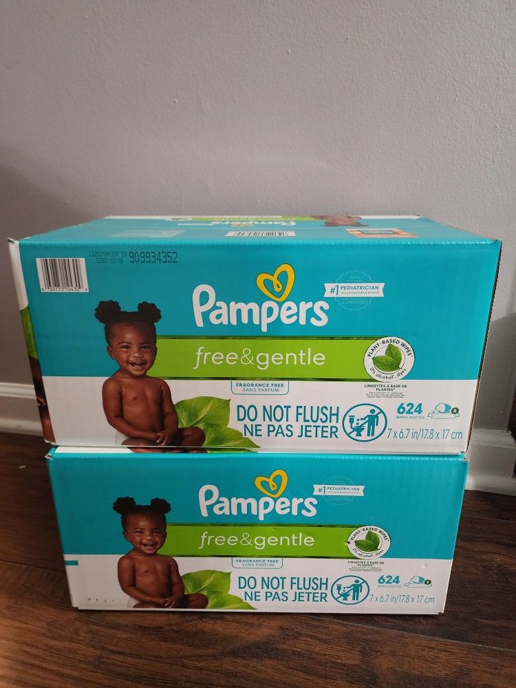 2 Boxes of Pampers Baby Wipes