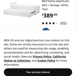 IKEA Twin Bed With 3 Drawers / Cama Con 3 Cajones Grandes 