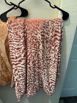 Rust and White Abstract Print Scarve shawl