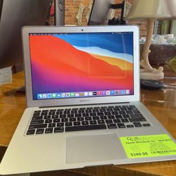 2013 Apple MacBook Air i5 Dual Core 8GB RAM 128GB SSD macOS Big Sur 13.3” Webcam WiFi Bluetooth
