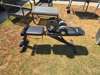 Weight bench and weights
