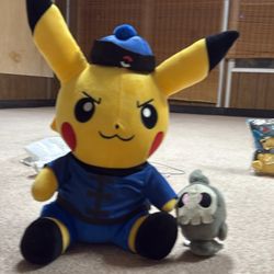 Chinese Kungfu Pikachu Large Sitting plush 