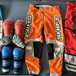 Motocross Motorcycle Off-Road Atv Quad Atc Pants, Gloves, Shinguards