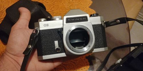 Vintage Silver Chinon CS 35mm Film Camera Body