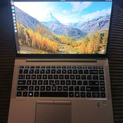 Intel Core i7-10810u HP EliteBook Pro Grade Laptop 16 GB RAM 1080P LCD Webcam USB C Thunderbolt Port Ubuntu Linux 64 Bit OS 