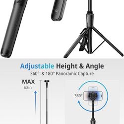 Ubeesize 62” Magnetic Selfie Stick Tripod - Wireless Remote MagSafe Compatible 