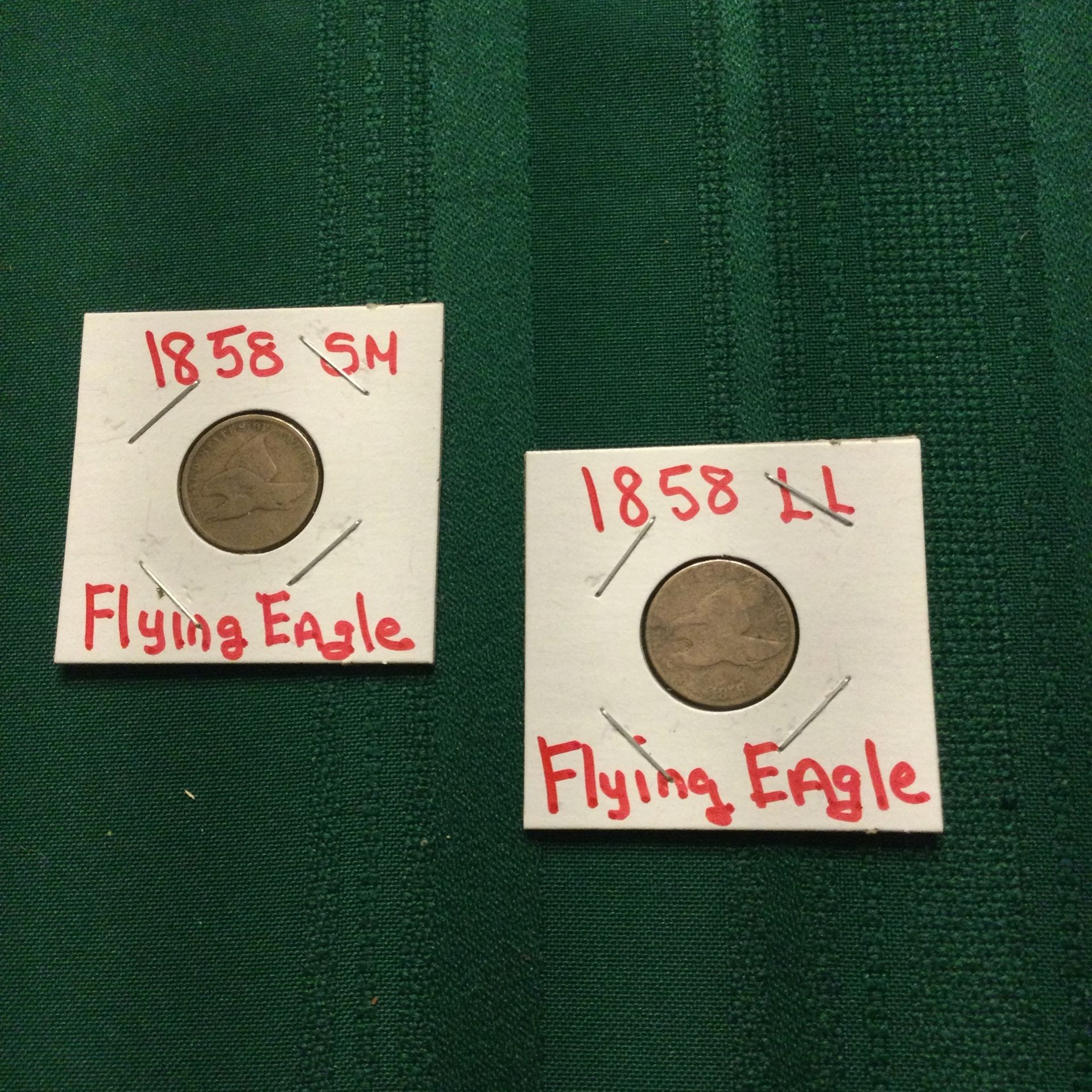 FLYING EAGLES BOTH 1858