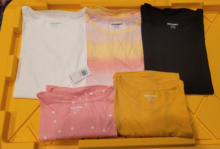 5 New Shirts Size 14/16 Girl's 